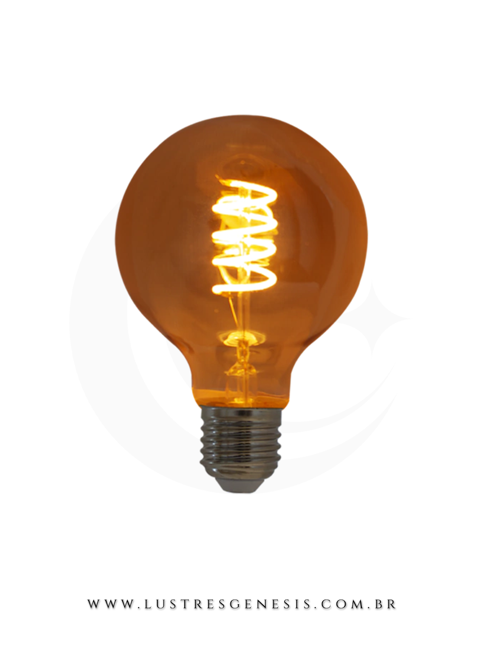 Lâmpada de Filamento de LED Dimerizável G80 4W Spiral GMH Lustres Gênesis loja online de Lustres e Iluminação Decorativa